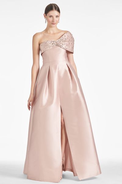 Sachin & Babi Delilah Gown - Silver Peony Gowns Women