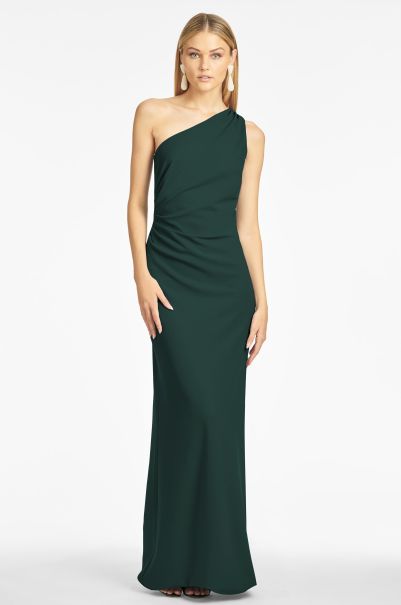 Gowns Sachin & Babi Women Cece 4-Way Stretch Crepe Gown - Emerald