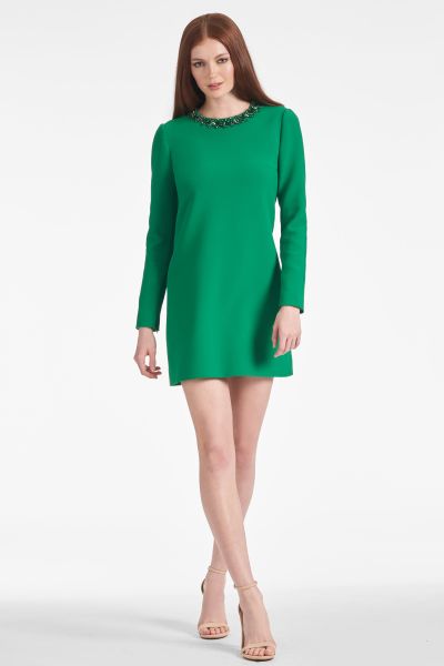 Dresses Women Embellished Lily Dress - Cadmium Green Sachin & Babi