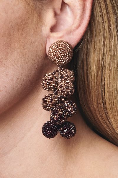 Women Earrings Ombre Coconuts Earrings - Smooth Beads Sachin & Babi