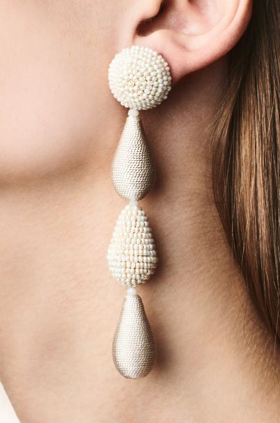 Earrings Tallulah Earrings - Smooth Beads / Thread Women Sachin & Babi