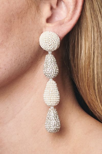 Women Earrings Sachin & Babi Eliza Earrings - Smooth Beads / Crystals
