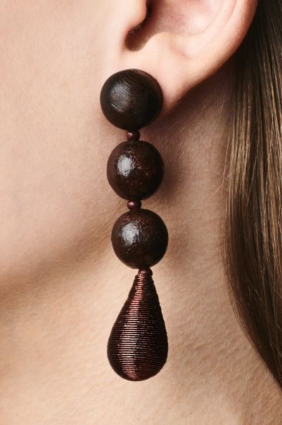 Women Sachin & Babi Earrings Frida Earrings - Wood
