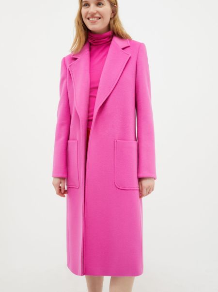Shocking Pink Coats And Trench Coats Offer Women Runaway Wool Coat Max&Co