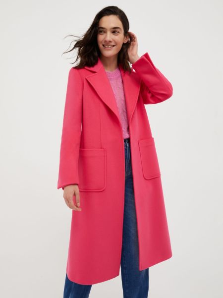Coats And Trench Coats Women Fuchsia Max&Co Runaway Wool Coat Budget-Friendly