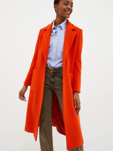 Orange Coats And Trench Coats Cozy Max&Co Women Runaway Wool Coat
