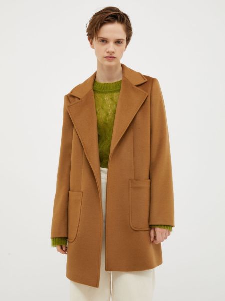 Coats And Trench Coats Women Max&Co Brown Shortrun Wool Coat Purchase