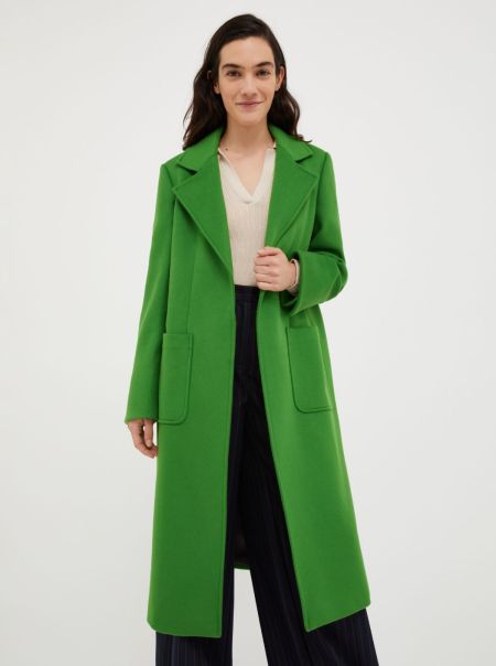 Green Coats And Trench Coats Customized Runaway Wool Coat Max&Co Women