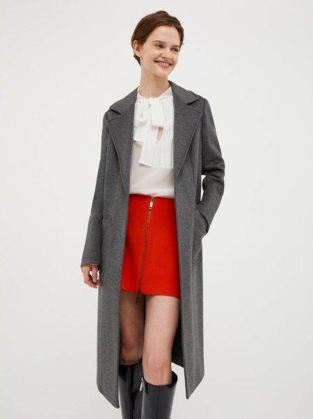 Guaranteed Max&Co Coats And Trench Coats Runaway Wool Coat Medium Grey Women