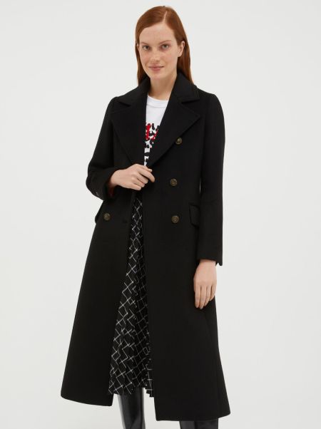 Max&Co Women Coats And Trench Coats Black Offer Wool-Blend Midi Coat