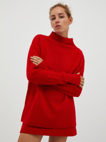 Sweaters And Cardigans Pure Wool Jumper With Zip Red Women Max&Co Long-Lasting