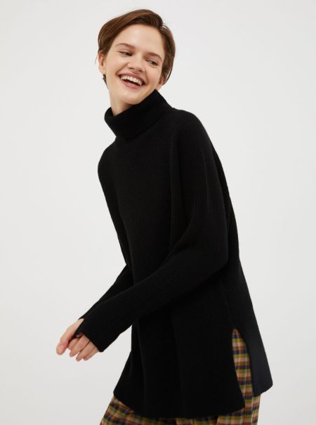 Turtleneck Fisherman’s Pullover Sweaters And Cardigans Inviting Max&Co Black Women