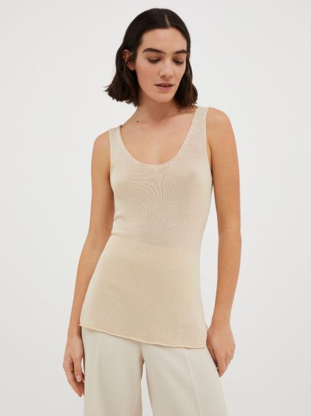 Sweaters And Cardigans Beige Women Max&Co Knitted Tank Top Discounted