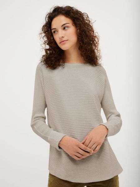 Sweaters And Cardigans User-Friendly Brown Max&Co Women Ribbed Wool-Blend Jumper