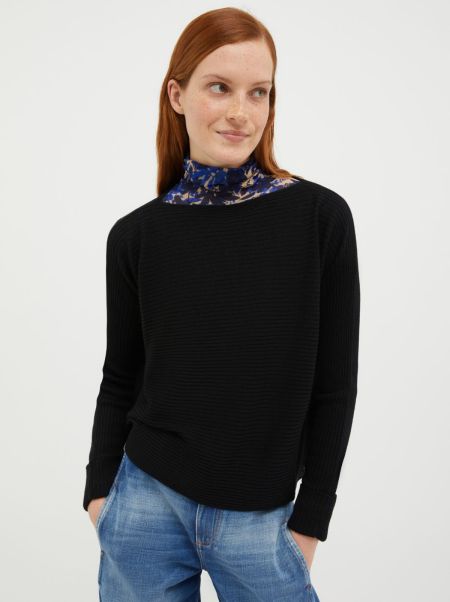Ribbed Wool-Blend Jumper Sweaters And Cardigans Max&Co Online Women Black