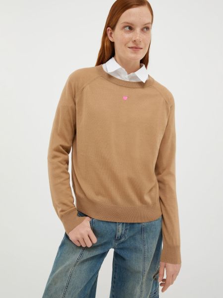 Max&Co Sweaters And Cardigans Ribbed Wool Jumper Women Luxurious Hazelnut