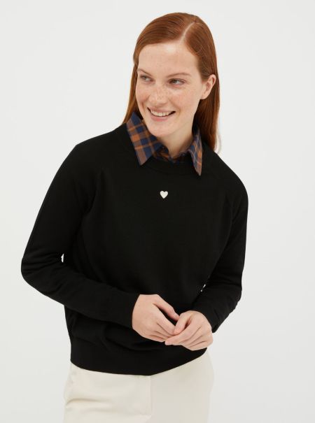 Ribbed Wool Jumper Sweaters And Cardigans Savings Black Max&Co Women