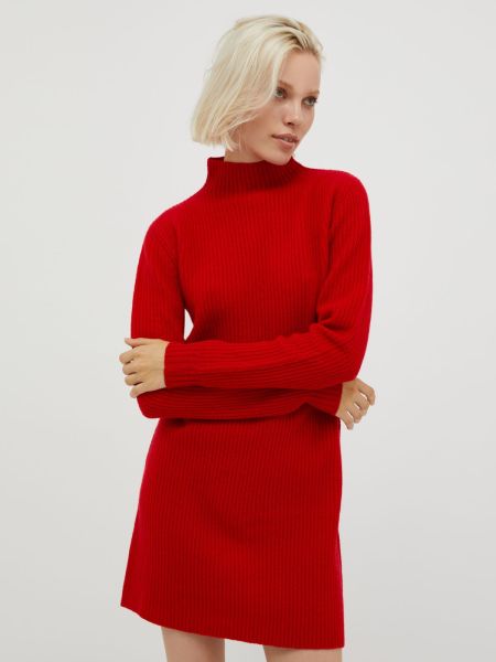 Max&Co Dresses And Jumpsuits Women Shop Pure Wool Knit Dress Red