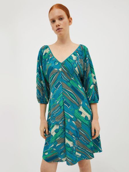 Green Pattern Dresses And Jumpsuits Women Hot Micro-Pleated Jersey Dress Max&Co