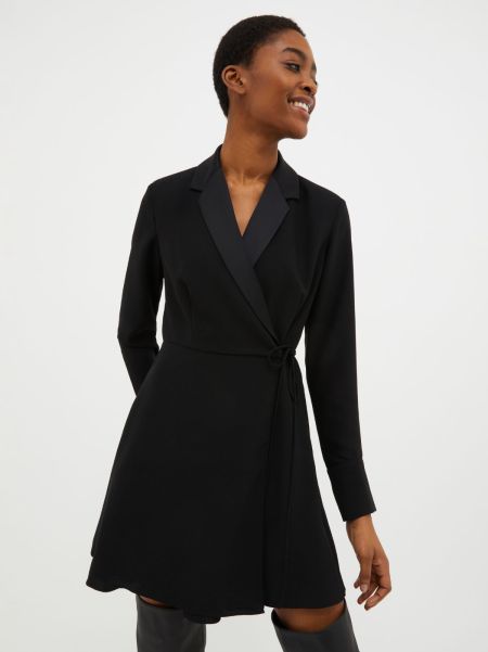 Black Women Envers-Satin Wrap Dress Dresses And Jumpsuits Savings Max&Co