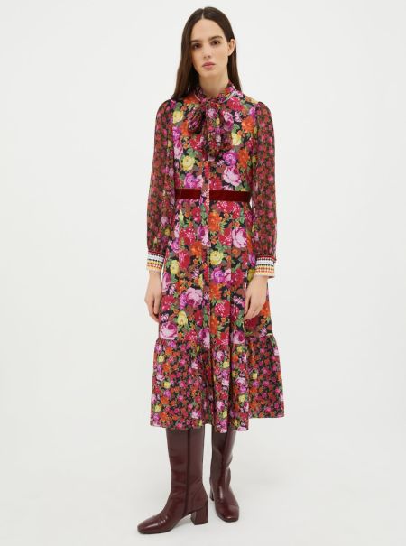 Max&Co Multi-Print Midi Shirt Dress Lilac Pattern Dresses And Jumpsuits Cost-Effective Women