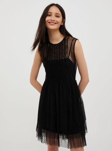 Women Plumetis Tulle Dress Buy Black Dresses And Jumpsuits Max&Co