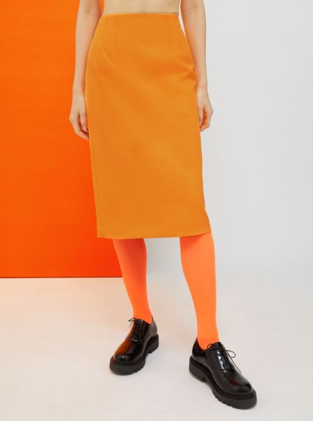 Exquisite Mandarin Suits Max&Co Women De-Coated With Anna Dello Russo Midi Skirt