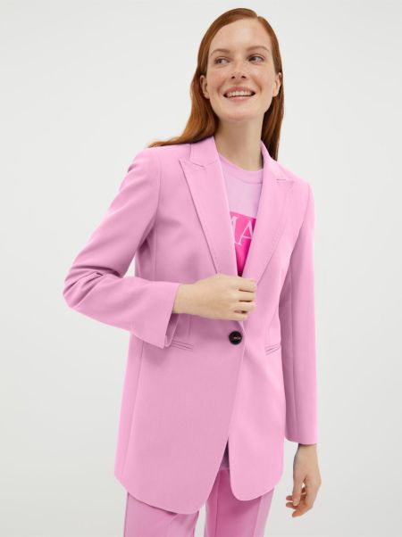 Old Rose Exceed Suits Women Max&Co Double Cloth Blazer