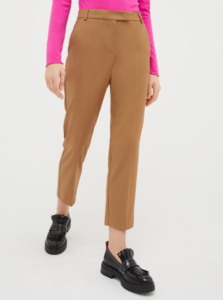 Women Suits Max&Co Exclusive Camel Slim Flannel Trousers