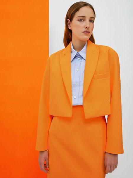 De-Coated With Anna Dello Russo Cropped Jacket Max&Co Mandarin Suits Women Pioneer