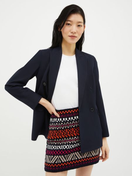 Shop Navy Blue Jackets And Blazers Max&Co Double-Breasted Blazer Women