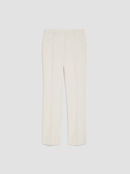 Max&Co Flash Sale Ivory Trousers Double Cloth Trousers Women