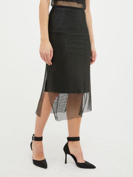 Max&Co Rhinestone-Embellished Midi Skirt Women Skirts Savings Black