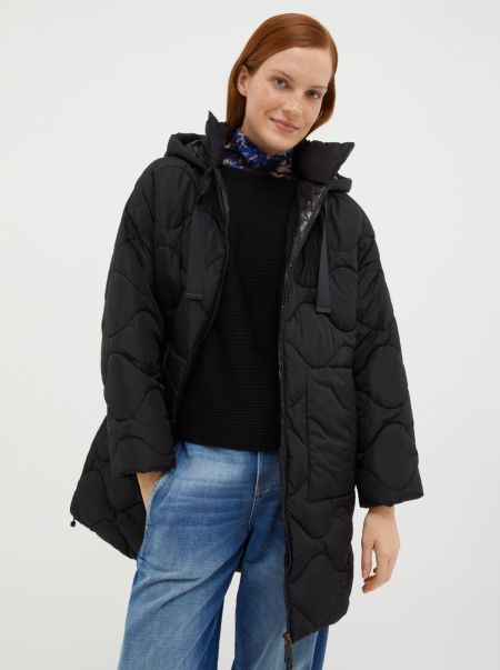 Black Max&Co Padded Hooded Coat Puffer Jackets Lavish Women
