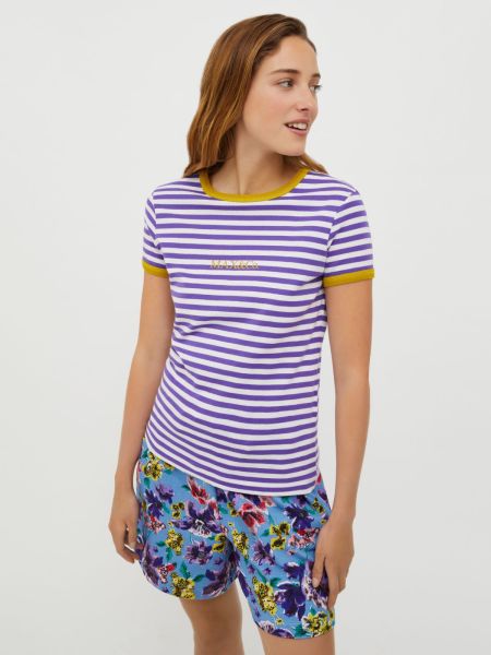 Purple Women Logo-Print Cotton-Jersey T-Shirt Made-To-Order Sweatshirts And T-Shirts Max&Co