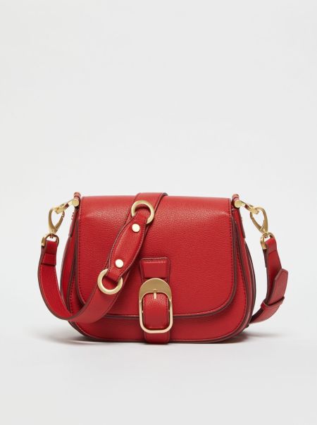 Red Bags Max&Co Women Buckle-Embellished Bag Dependable