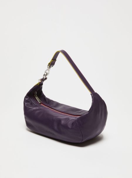 Women Purple Max&Co Nappa-Leather Hug Bag Bags Buy