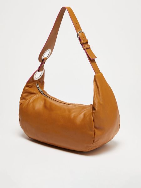 Nappa-Leather Maxi Bag Bags Max&Co Women Slashed Tan