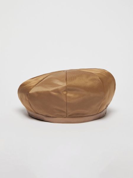 Satin Beret Best Women Scarves And Hats Camel Max&Co