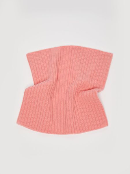 Ribbed Cashmere Neck Warmer Peach Buy Max&Co Scarves And Hats Women