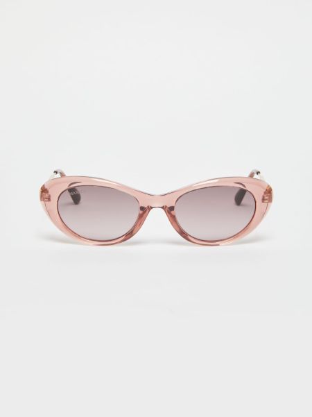 Oval Cat-Eye Glasses Robust Pink Women Max&Co Eyewear