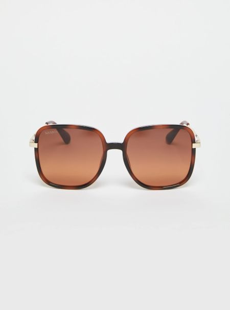 Brown Women Enrich Oversized Square Sunglasses Max&Co Eyewear