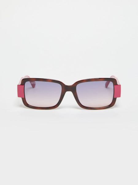 Brown Eyewear Women Rectangular Two-Toned Glasses Massive Discount Max&Co